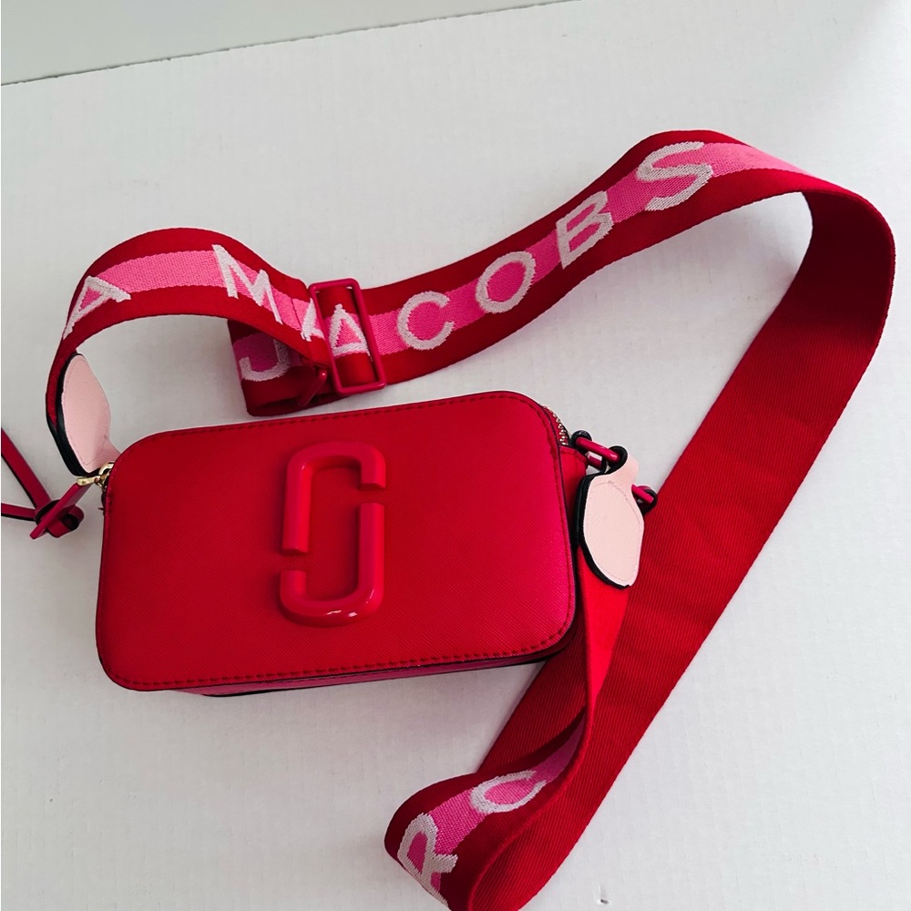 Marc Jacobs Red Crossbody Bag with Adjustable Strap